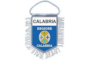 Akachafactory Bandiera bandierina Auto Gagliardetto Nazioni Calabria Calabrese