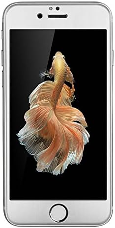 iPhone 6 / 6S Glass Screen Protector[Tempered Glass+Metal Scratch-Resistant Film],Precise Cutting, 3D Touch,Ultimate Clarity (4.7 inch, Silver)