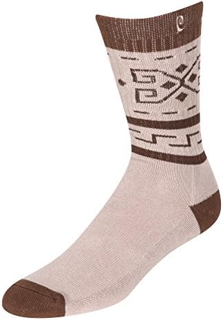 PSOCKADELIC Men's Calf Socks Brown Tan/Brown One size