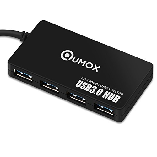 QUMOX Slim 4-Port fach USB 3.0 5Gbps Speed Portable Compact Hub Adapter For PC Laptop - 2