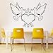 Produktbild Stycars® Wall Sticker, Art Decor Hollow Out Double Dove Carrying The Swirl Flower Heart PVC Waterproof Home Decor For Dining Room [Size: 40x58 CM]