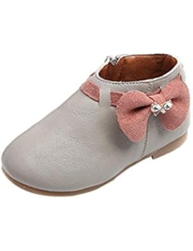 URSING Klassischer Schnürhalbschuh Mädchen Chic Floral Martin Stiefel Kinder Herbst Winter Warm Ankle Spitzenschuhe...