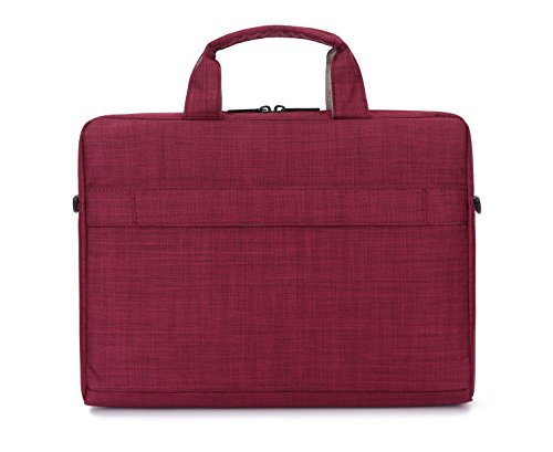 Rawboe® 15-15.6 Zoll Smart Oxford Laptop Computer Tasche Messenger Bag, mit Schultergurt, Griff & Mehreren Taschen für Surface Pro 4, MacBook, Tablet, iPad und Laptop (15.6 Zoll, Maroon) - 3