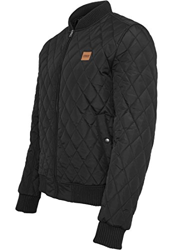 URBAN CLASSICS - Diamond Quilt Nylon Jacket (black), Gr. M