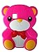 Produktbild SKS Distribution® heiß rosa LG T375 Cookie Smart liege bär BOW BEAR niedlichen Tier Silikonhülle Shell Beschützer Handy Smartphone Zubehör