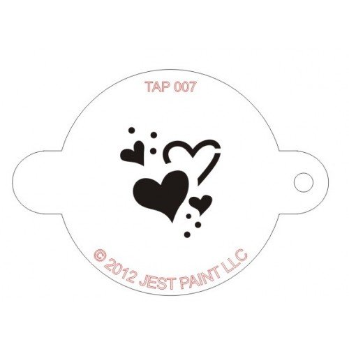 TAP Re-useable Face Paint Stencils - TAP007 Hearts