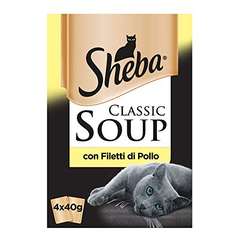 Sheba Classic Soup avec Filets de Poulet - Paquet de 12 pièces