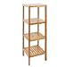 Produktbild SONGMICS platzsparend Badregal Große Tragfähigkeit Standregal Blumenregal Badezimmerregal Küchenregal Gartenregale Bambus 4 Ablagen 98 x 33 x33cm BCB54Y