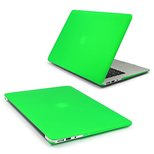 Urcover   Macbook Air 11 6 Zoll Crystal Hard Case   Ultra Slim in Transparent   Gr  n   360 Grad transparente durchsichtige d  nne Komplett Schutzh  l