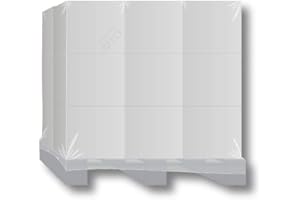 AGRI PLUS 10 coperture termoretraibili professionali per pallet Euro + griglia per pallet fino a 1,7 m di altezza [1250 + 850 x 2400 mm] molto stabile + forte [125 my] trasparente impermeabile