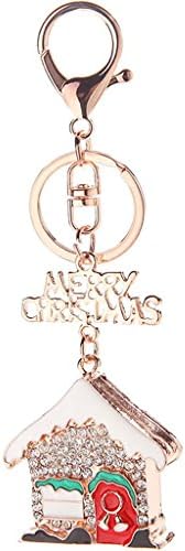 Wgwioo Crystal Keyring Car Ornaments Bling Novelty Keychain Christmas Gift?Pack Of 2? Picture Color