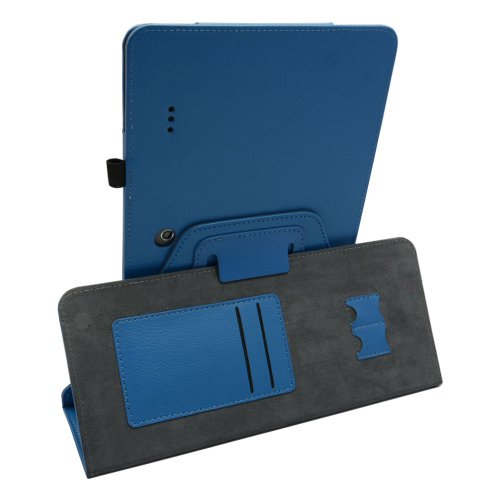 Coodio® Medion LifeTab E10312/E10311/E10310 Tablet 360 Grad Drehbar Lederhülle Tasche Cover Mit Ständer Gebaut in Handgriff – Farbe Blau - 5