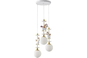 LHFING Lampada a Sospensione a plafoniere Bambini Decorazione Lampada da Soffitto Creativo unicorno del Fumetto Lampadario Regolabile Corda 100cm per Cameretta dei bambini sala dei giochi Ristorante,3light