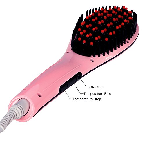 ACEVIVI Anti Static Airstyler Haarglätter Bürste ion Glätten Haarbürste Warmluftbürste Kamm Hair Straightener Comb LCD EU Stecker Verbesserte Version 30s auf 150℃ - 2