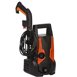 Lifelong Aquawash High Pressure Washer 1700W, Universal Motor, Pressure-135 Bar, Max Flow-400 L/hr,Working Radius 10m,Hose Pipe for Home, Car, Bike Cleaning & Garden Washer with Wheels (Orange/Black)