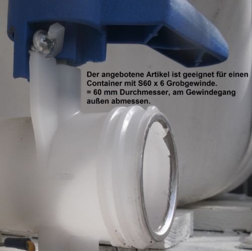 SHKV25MK34 Schwanenhals Klemmverbindung IBC-Container Zubehör-Garten-Fass-Tank-Regenwasser-Tank-Adapter-Fitting-Kanister - 7