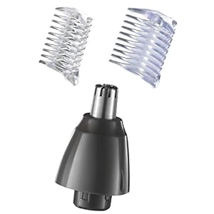 Remington Mens Battery Operated Nose, Ear and Eyebrow Hair Trimmer, Showerproof - NE3850, Silver - Image 2