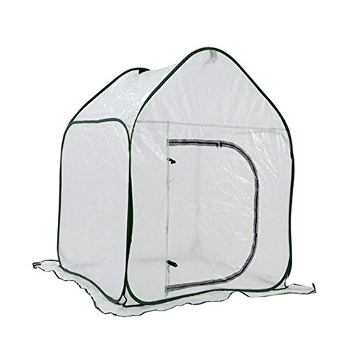 Preisvergleich Produktbild Dedeka Garten-Gewächshaus, faltbares PET-Klipp-Maschentuch-Haus-Struktur-G... weiße Miniblumen-Garten-Abdeckung