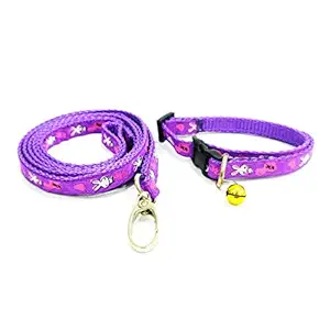 PoochBox Nylon Printed Collar Set for Small Dogs, Puppies & Kitten (Color May Vary)