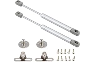 NANDEYIBI 2 pistoni a gas per ante a ribalta o vasistas, per cerniere, armadietti e credenze, chiusura silenziosa, 100 N/m, con viti