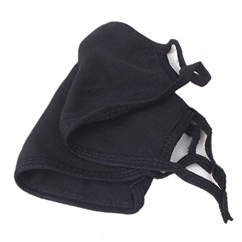 Qingsun Elastische Strap Mundmaske Gesundheitswesen Staub Proof Gesichtsmaske Schwarz weiß 2 Stück - 2