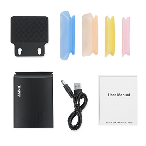 AMNIE AE-V8 Laptop-Kühler mit Temperaturanzeige und Vakuumgebläse (Schnelle Abkühlung, Auto-Temperaturerfassung, 5 Kühlstärken, USB, Kompatibel mit Kühl-Pads) für Notebook, Computer, Laptop, Ultrabook, MacBook, Chromebook – Schwarz - 6