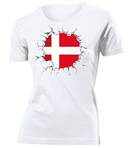 FUSSBALL – FANARTIKEL – Dänemark 5691 Frauen T-Shirt (F) Gr. XXL