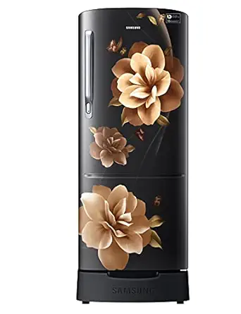 Samsung 192 L 3 Star Direct cool Single Door Refrigerator(RR20A182YCB/HL, Camellia Black, Base Stand with Drawer)