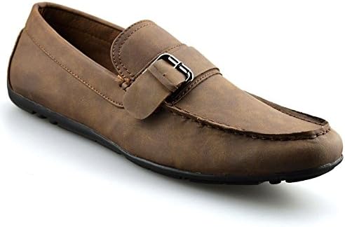 Mens New Slip On Casual Boat Deck Mocassin Designer Loafers Driving Shoes Size[UK 13,Brown]