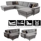 u shaped sofas leather uk Hochwertiger und pflegeleichter Bezugsstoff: Flachgewebe 