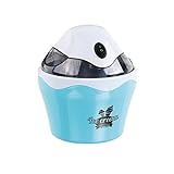 Sorbetière pour yaourts, de crème glacée de 500 ml de glace (Distributeur de crème glacée, sorbet à manger ou Frozen à piston, couvercle transparent)