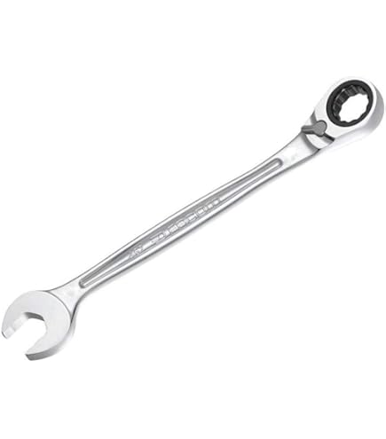 BRITOOL Ratschenschlüssel 24 Mm – Chrom-Vanadium-Stahl, 12-kant, 15° Abgewinkelt