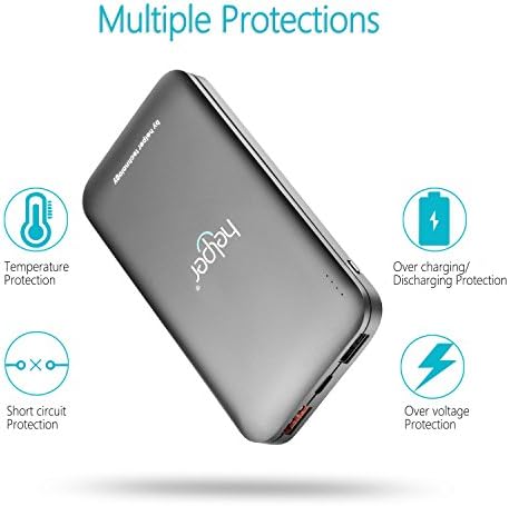 USB C Power Bank Quick Charge 3.0,Helper 10000mAh Portable Charger QC3.0 , Type C Input &amp; Output External Battery Pack with Premium Aluminum Shell for Nintendo Switch, iPhone, Samsung and More (grey)