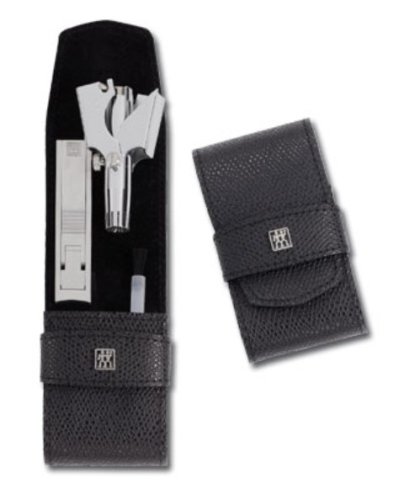 Henckels Twinox 97106-004 Manicure Set Dauphine Black-2 Pieces-Nail Clipper-Nose Hair Trimmer