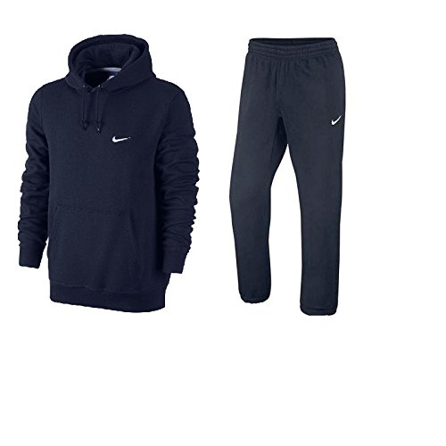 Nike Mens Fleece Jog Suit Hooded Swoosh Tracksuit Hoodie Jogpant