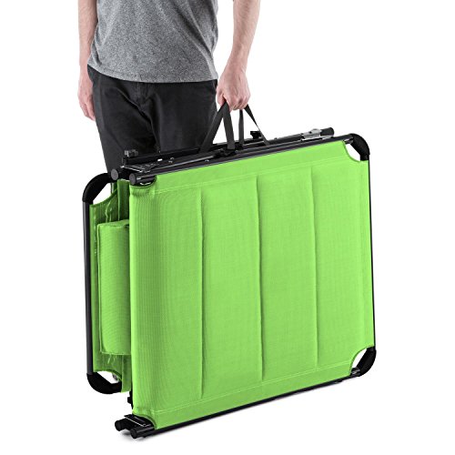 Blumfeldt Amalfi Juicy Lime Gartenliege Sonnenliege 2er-Set(Sonnendach, 5-Stufig verstellbare Rückenlehne, witterungsbeständig , Polyestergewebe, Schaumstoff-Polsterung) grün - 