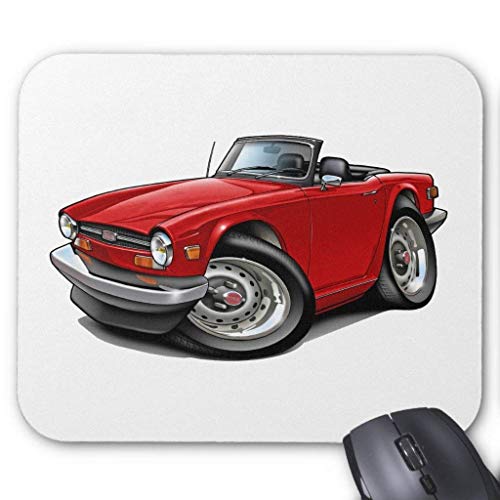 Preisvergleich Produktbild BAOQIN Mauspad,Triumph Tr6 Red Car Mouse Pad 18 * 22 cm