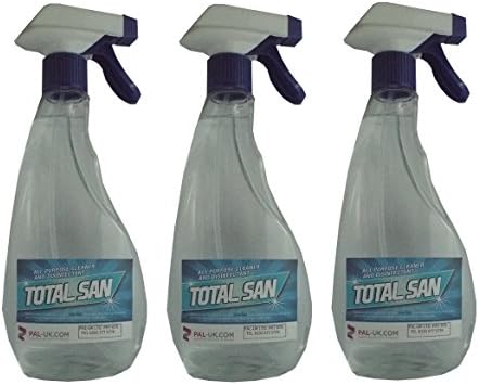 Total San – 3 x 500ml Lightly Perfumed, Powerful, Industrial Strength All Purpose Kitchen Cleaner, Disinfectant, Sanitiser & Degreaser – Kills 99.99% of Germs