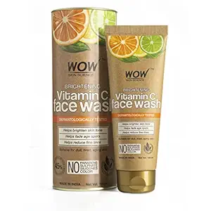WOW Skin Science Vitamin C Face Wash In Paper Tube (Eco Friendly Packaging) - No Parabens, Sulphate, Silicones & Color - 100ml