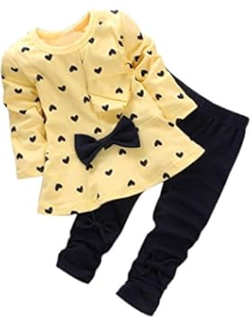 sunnymi Mode Nette ★ Mädchen Herzförmige Bowknot Set ★Baby 2PCS Scherzt Kleidung