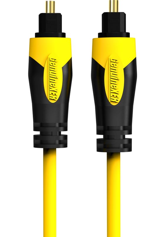 GenuineXER Digital Optical Audio Toslink Cable 3 Meter Gold Plated, Ultra Slim, Support Dolby Digital Plus With 8 Channel 7.1 & 5.1, Compatible with Home Theatres, Soundbar, PS5, Blu Ray Players | 3M