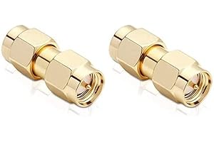 Conecto Adapter SMA, złącze na wtyczkę z pinem, pozłacane, zestaw 2 szt. - do podłączenia do zmiany gniazda na wtyczkę