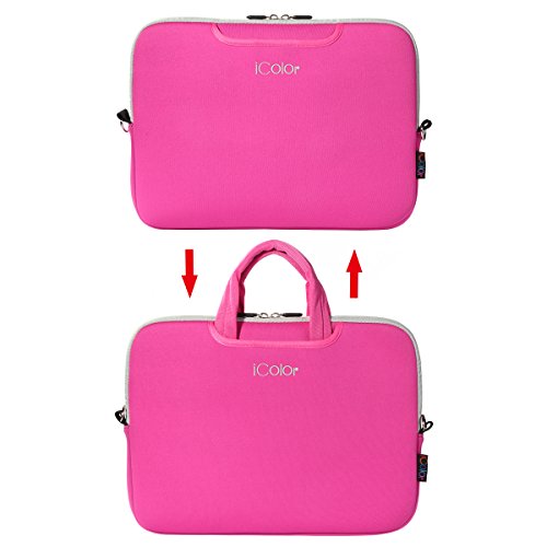 iColor Netbook- und Chromebook- Tasche Notebooktasche Laptoptasche Schutzhülle für Größe 15 15,4 15,6 Zoll mit Zubehörfach und Schultergurt - 4