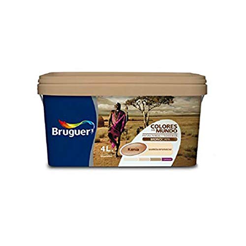 bruguer 60787 Pintura paredes y techos, Kenia marrón intermedio, 4 litros