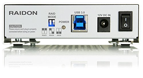 Raidon GR2660-B3 Externes USB 3.0 RAID-System für 2x 2,5″ (6,35 cm) SATA HDD/SSD mit SATA III und UASP Unterstützung, trägerloses Design silber - 5
