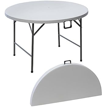 Ronde Dia 122cm Lifetime 80207 Valise Table Pliable En 2 Tables Mobilier De Jardin