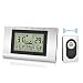 Produktbild Elinker Funkwetterstation, Digitales Thermo-Hygrometer Wasserdicht Innen-Außen-Thermometer Feuchtigkeit- Temperaturanzeige mit LCD Display, Wettervorhersage, Wecker, Kalender u.s.w