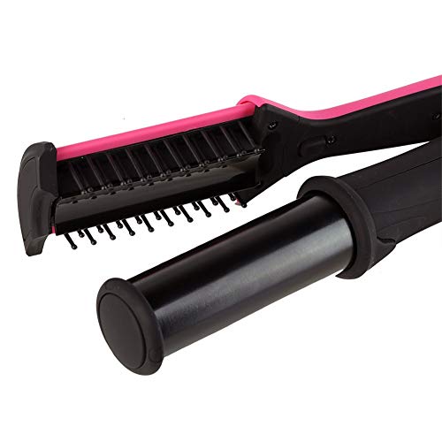JBEAUTY Professional Hair Curling Iron Straightening Irons 1-Way Rotating Curlers 2 in 1 Style Hair Straightener Curler Brush