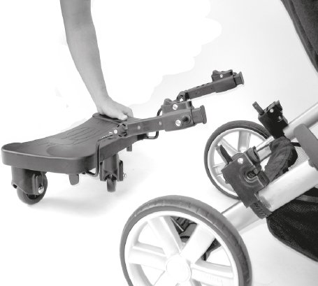 BABYBLUME Kiddyboard Buggyboard Trittbrett Mitfahrbrett Rollbrett für Kinderwagen Buggy Jogger bis 25 Kg - 6