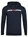 Produktbild JACK & JONES Herren Kapuzenpullover Jjecorp Logo Sweat Hood Noos, Blau (Navy Blazer Detail: Reg Fit), Large